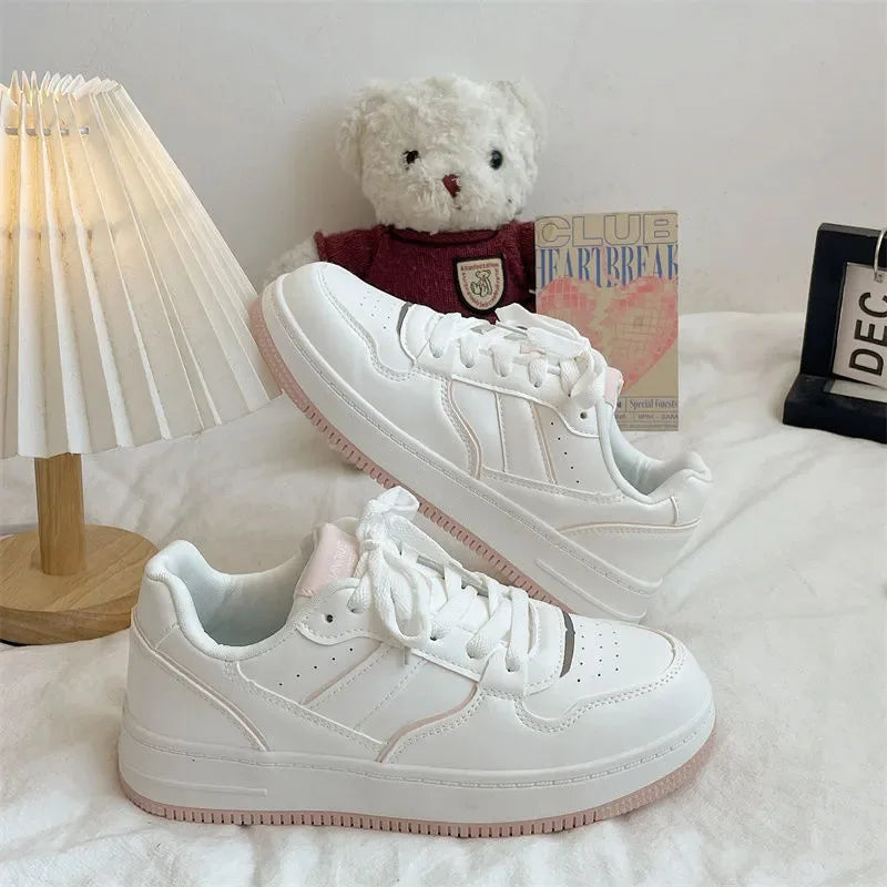 New 2024 Woman Tennis Sneakers Fashion Comfort Sports Board Shoes Casual Academy Style Little White Shoes Female Spring autumn