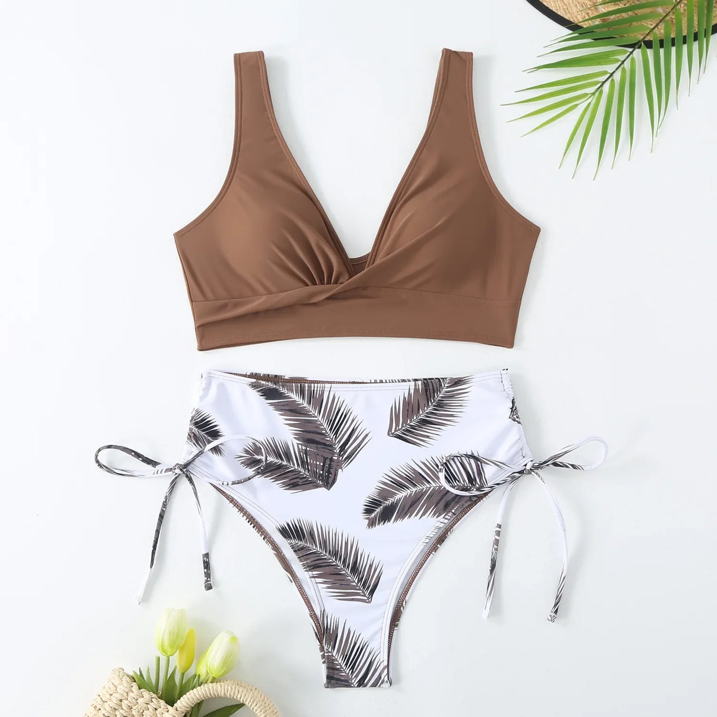 Swimsuit Women Trend Swimwear Female High Waisted Bikinis Sets Korean Swimming for Woman Bathing Suit Beachwear
