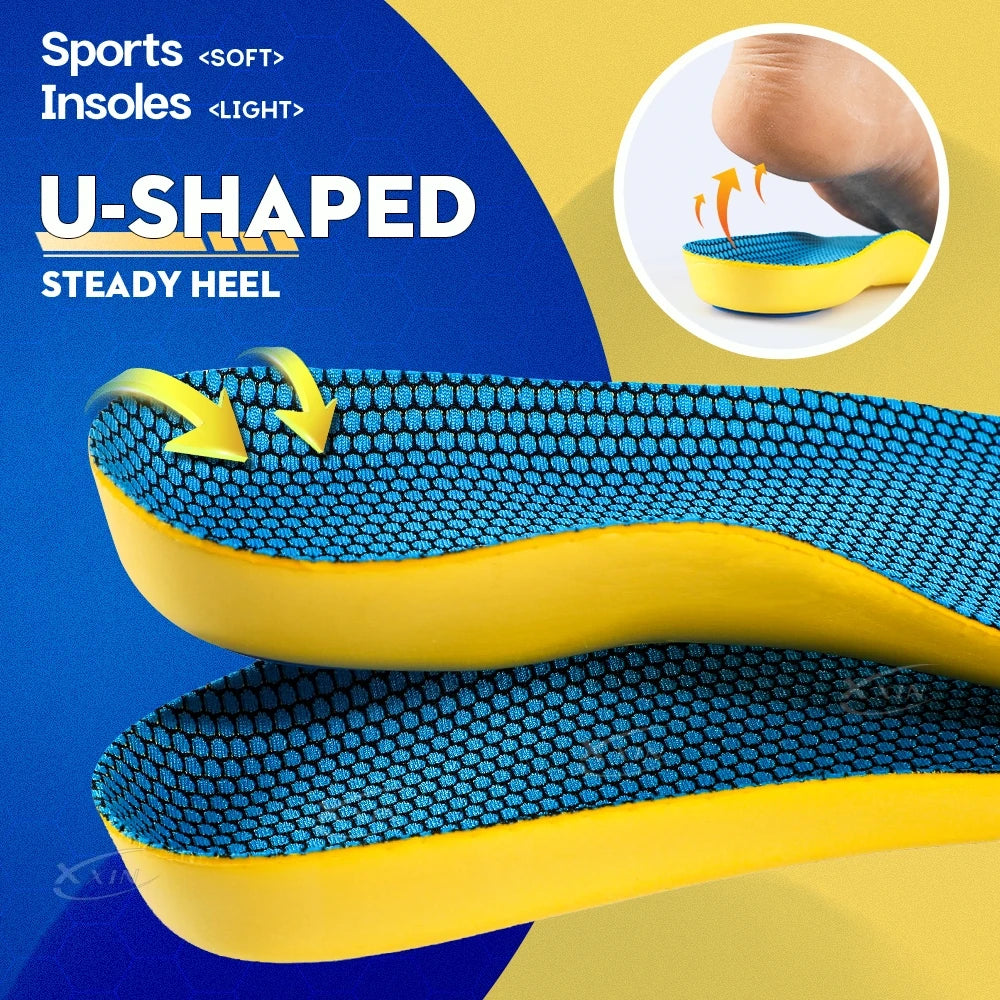 【Xxin】EVA Elastic Sports Insole Light Weight Shoe Insoles High Jump Runnin Insoles Size 35-46