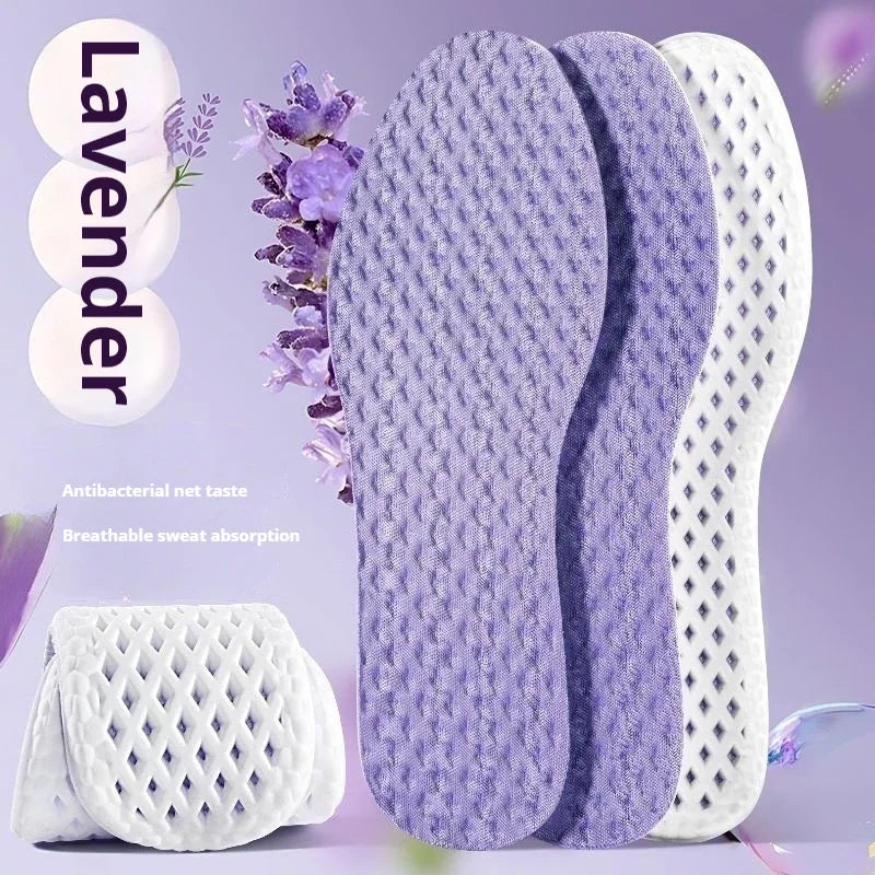 Breathable Mesh Shoe Insoles for Men Women Summer Cooling Comfort Cushioned Support Running Sports Walking Feet Care Shoes Pads