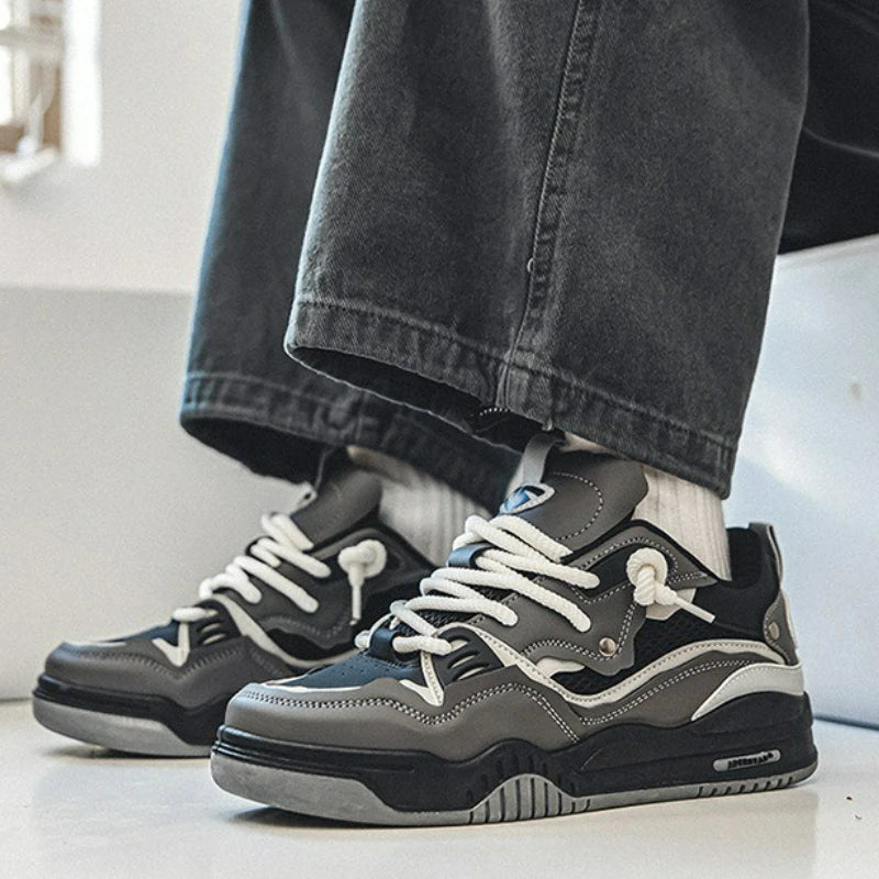 Trend Men's Shoes Outdoor Sneakers Lace-up Non Slip Running Shoes Couple Style Walking Shoes Breathable Tennis Shoe Plus Size 47