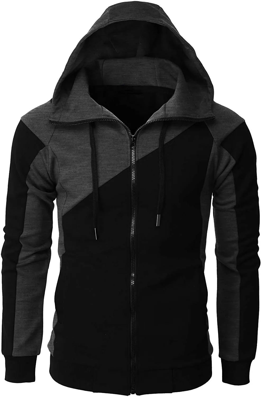 American Fashion Trend Zipper Hoodie Men's Loose Oversized Sweatshirt Unisex Casual Hoodie