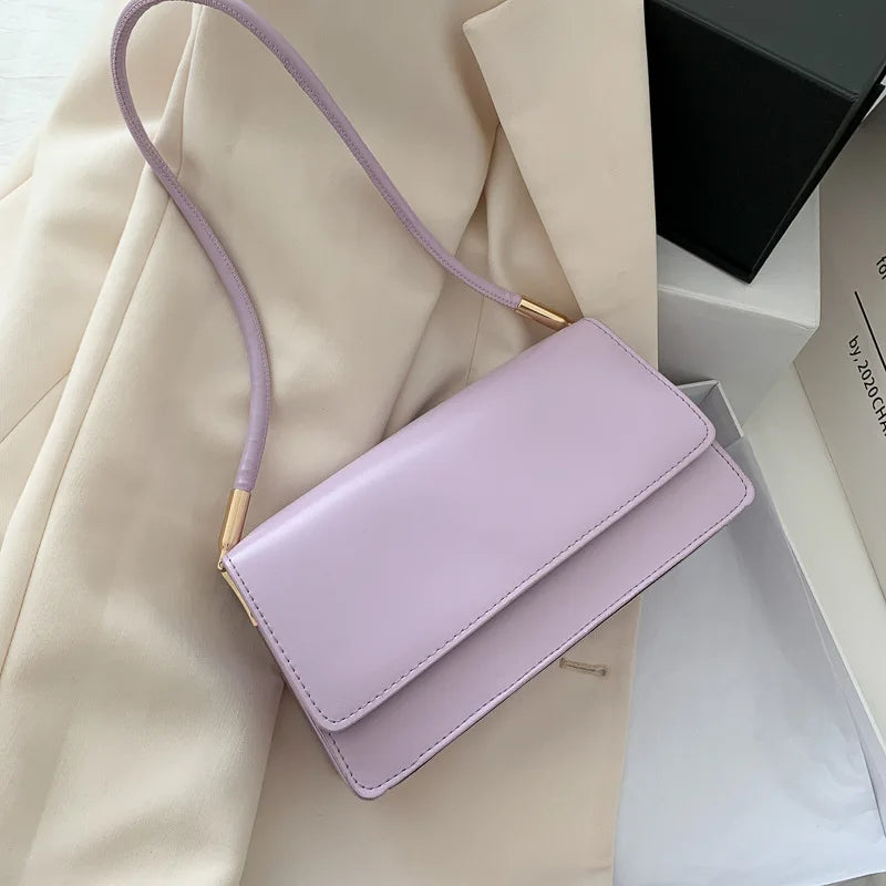 Luxury Brand Crossbody Bags for Women Fashion Design Underarm 2025 Woman Shoulder Bag Female Handbag and Purses Solid Color