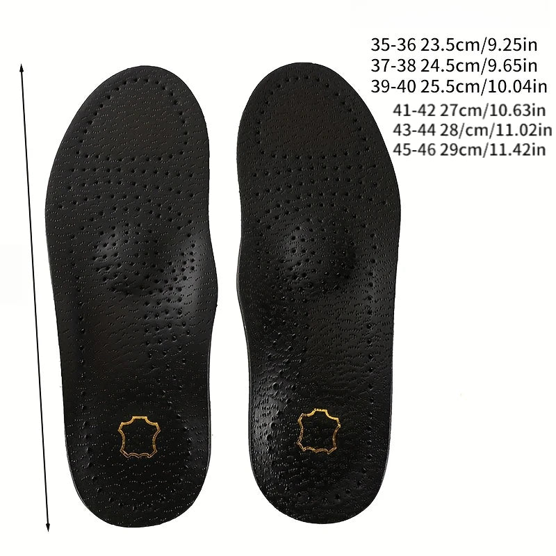 Leather Orthotic Insoles Half/Full Pad Orthopedic Flat Feet Heel Pain Arch Support O/X Leg Corrected Insoles Shoes Sole Insert