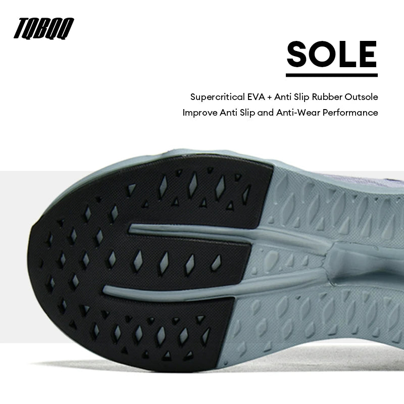 Men's Lightweight Running Shoes Anti-Slip Cushioning Breathable Mesh Sneakers for Jogging Gym Training Fitness Sport Walking