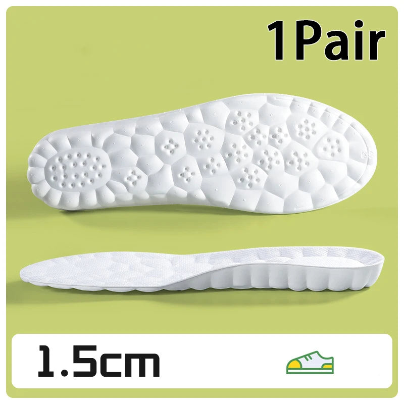1Pair height increase insoles Breathable Anti-Odor Insole Shock Absorbing Shoe Sole Soft comfortable Sports Insole