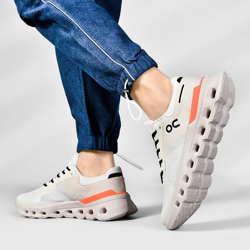 Sneakers Men's Shock-absorbing Running Shoes Breathable Men Soft Sole Knit Outdoor Sports Tennis Shoes Gym