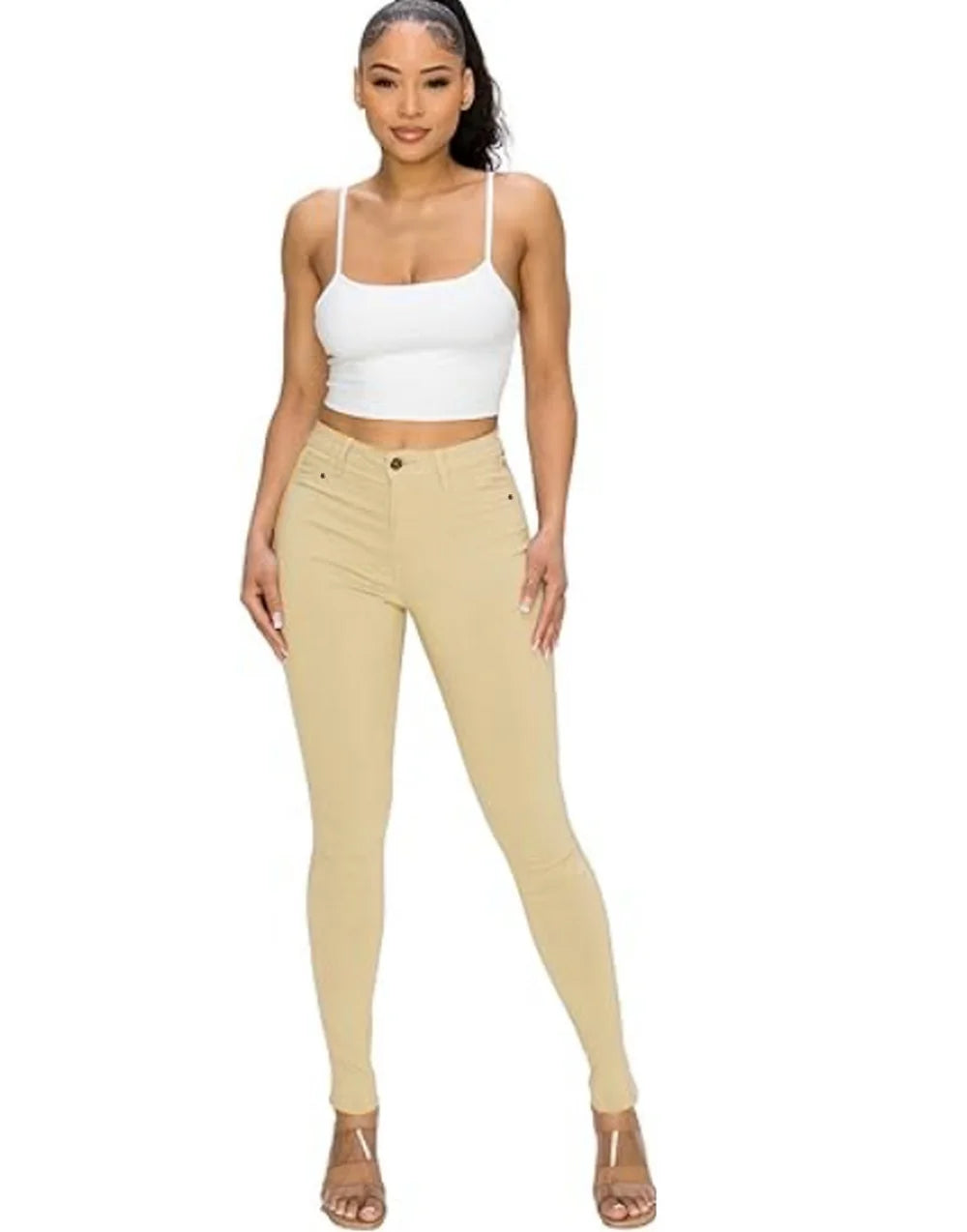 Skinny Jeans for Women Khaki Pants Stretchy Trousers Denim Pants for Daily Slimming Jeggings Ankle