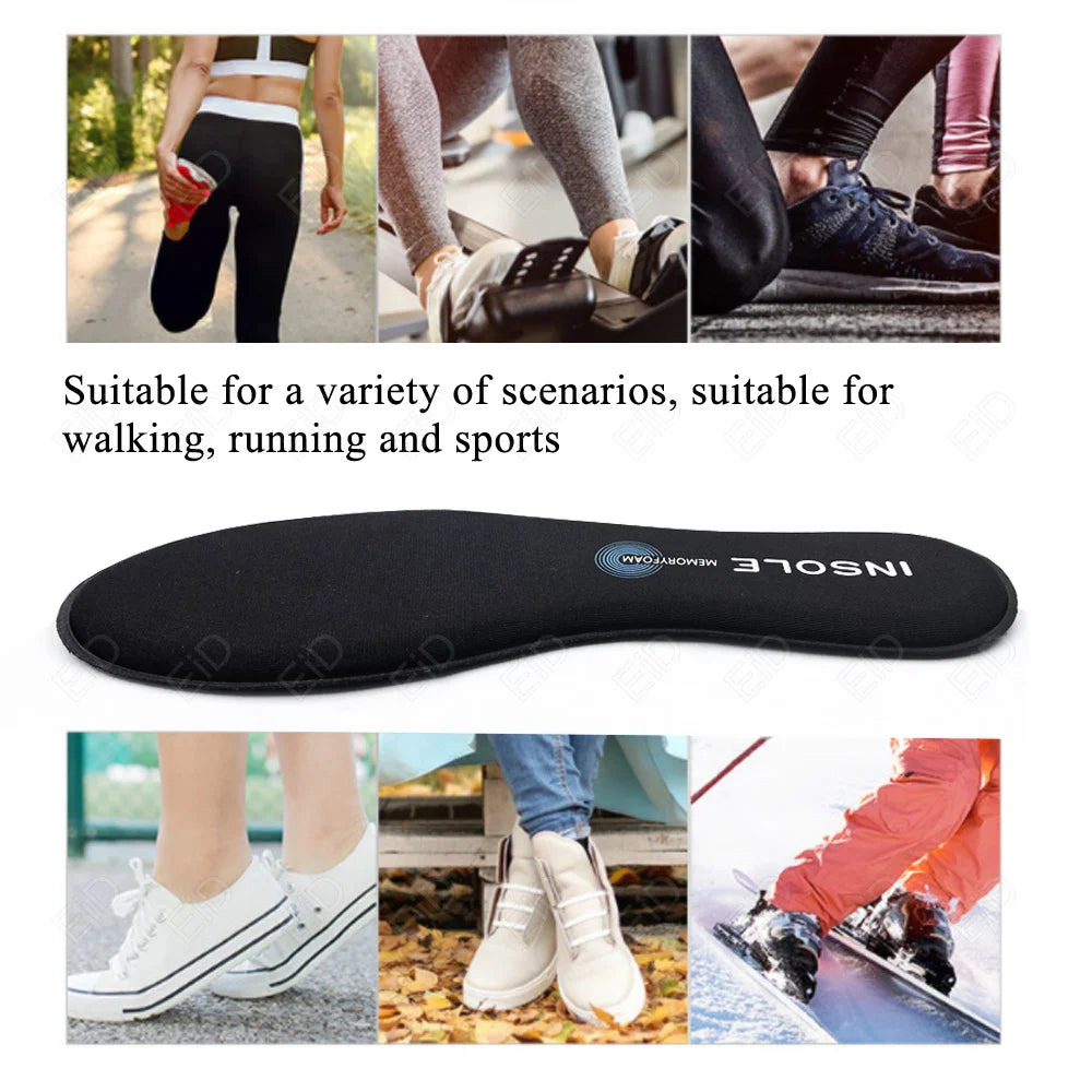 1 Pair Memory Foam Sport Running Soft Insoles For Feet Orthopedic Pad Shock Absorption Arch Support Shoes Sole Plantar Fasciitis