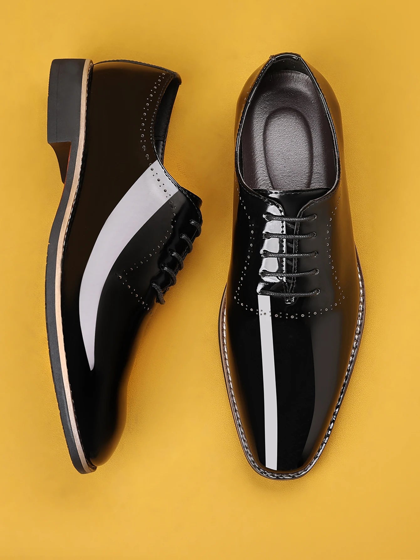 Patent Comfortable Dress Wedding Party Shoes Men's Casual Dress Shoes Business Classic Dress Shoes for Men