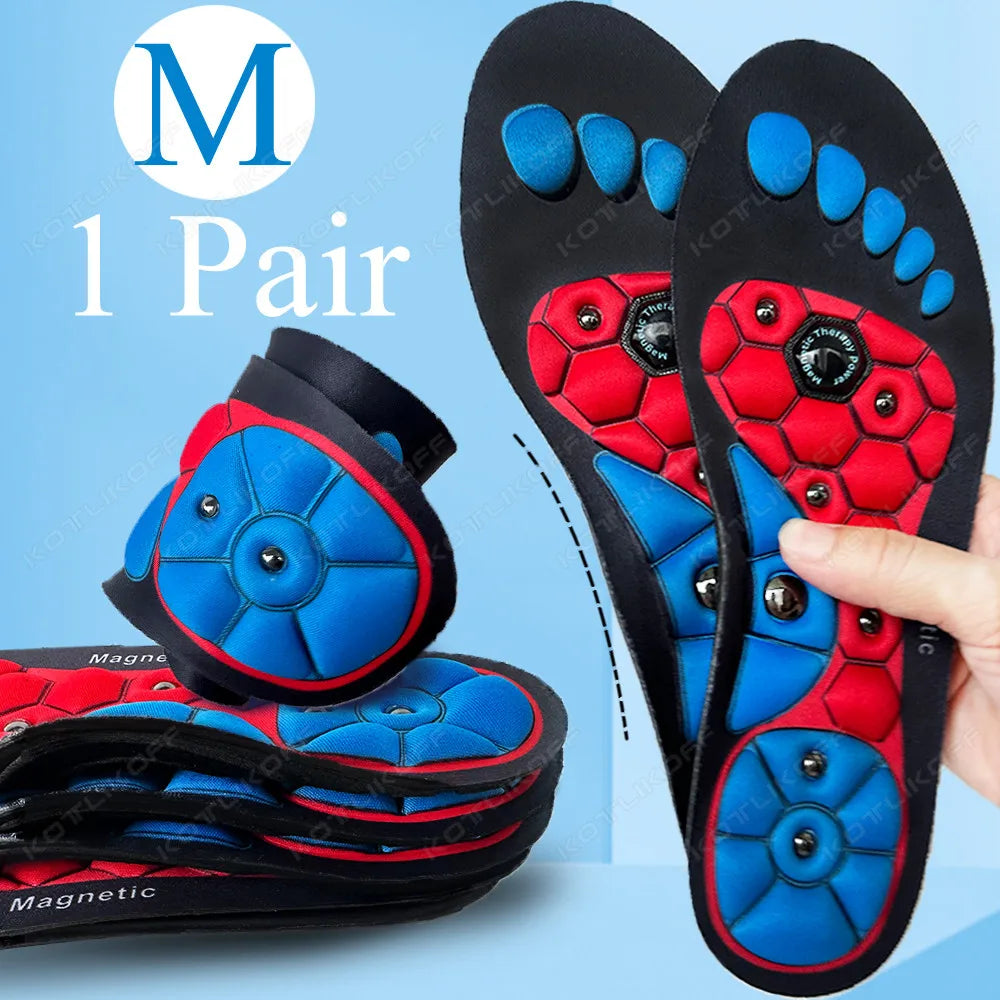1 Pair Magnetic Therapy Foot Acupressure Insole Reflexology Pain Relief Health Massager Arch Support Shoes Soles Comfort Inserts