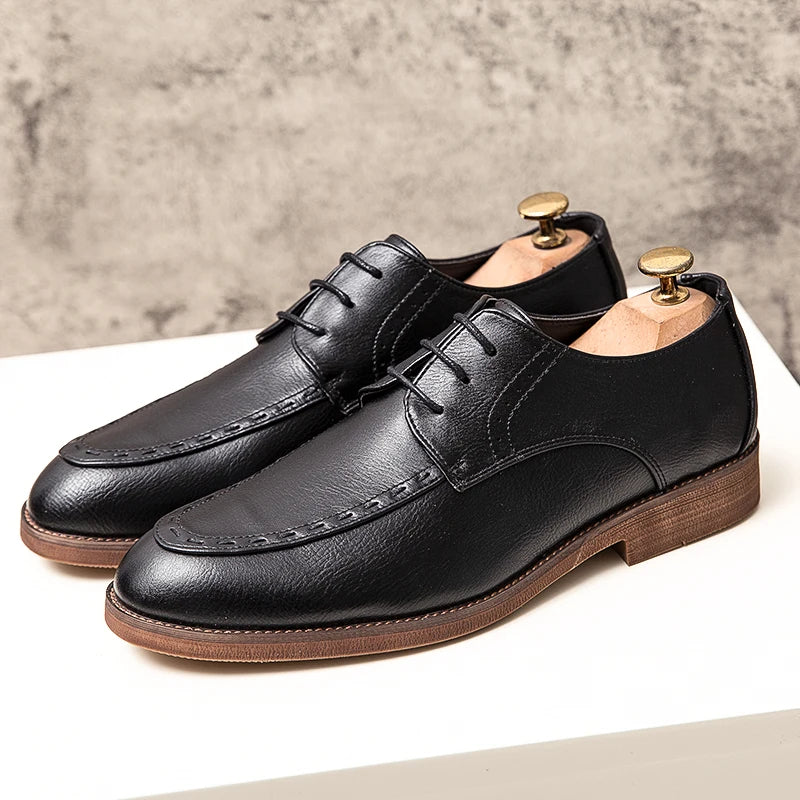 High Quality Formal Shoes Male Classic Business British Wedding Social Leather Shoes Male Brogue Men’s Dress Leather Man Loafers