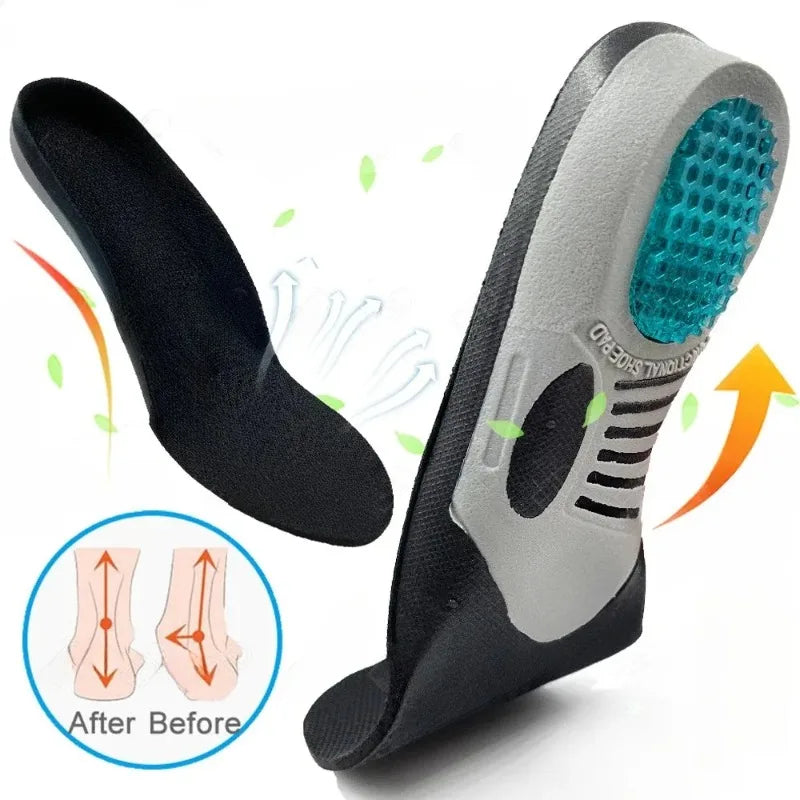 1 Pair Plantar Fasciitis Orthotic Shoe Inserts Arch Support Gel Comfort Shoe Insoles Athletic Running Insoles For Women And Men
