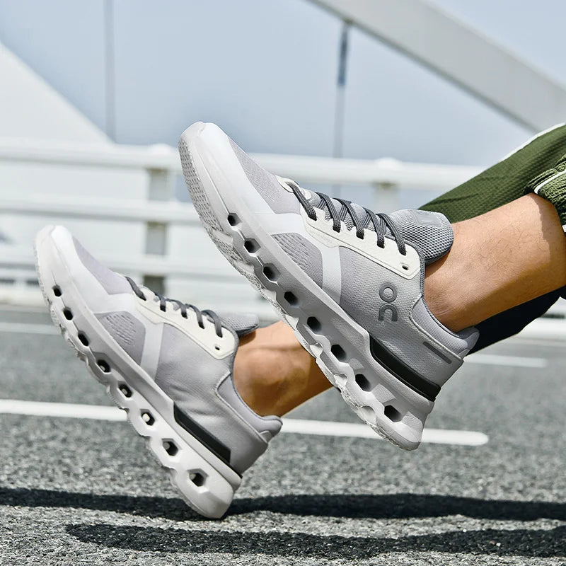 Sneakers Men's Shock-absorbing Running Shoes Breathable Men Soft Sole Knit Outdoor Sports Tennis Shoes Gym