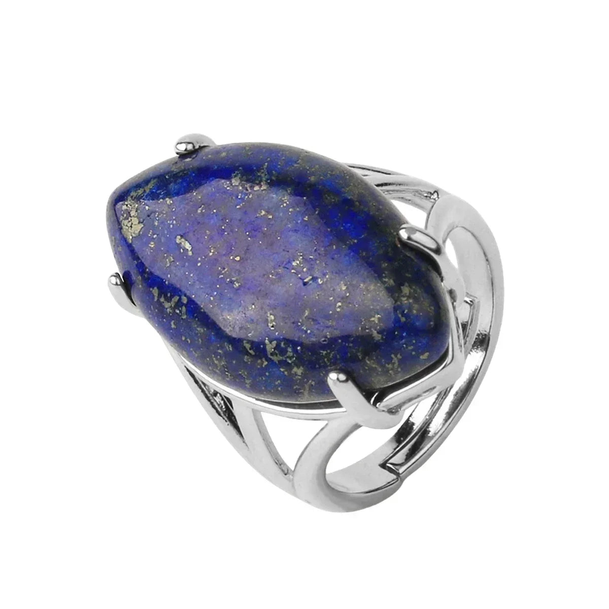 Oval Natural Stone Amethyst Ring for Boys Jewellery Women Gift Retro Boho Gothic Anillos Steampunk Style At Halloween party