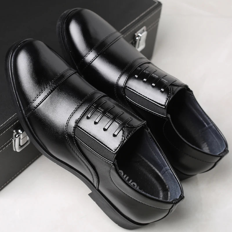 High Quality Formal Business Men Dress Shoes Breathable Leather Men Casual Shoes Italian Luxury Brand Non-slip Men Driving Shoes