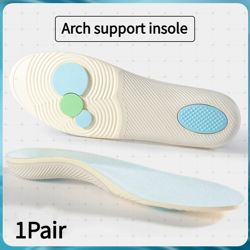 flat foot arch support Orthopedic insoles Plantar fasciitis insoles Elastic sports insoles Shock absorbing Sole unisex 1Pair