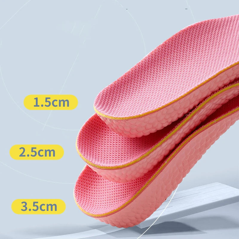 Soft Height Increase Insoles Sneakers Heel Lift Memory Foam Light Weight Shoe Pads for Men Women Arch Support Orthopedic Insoles
