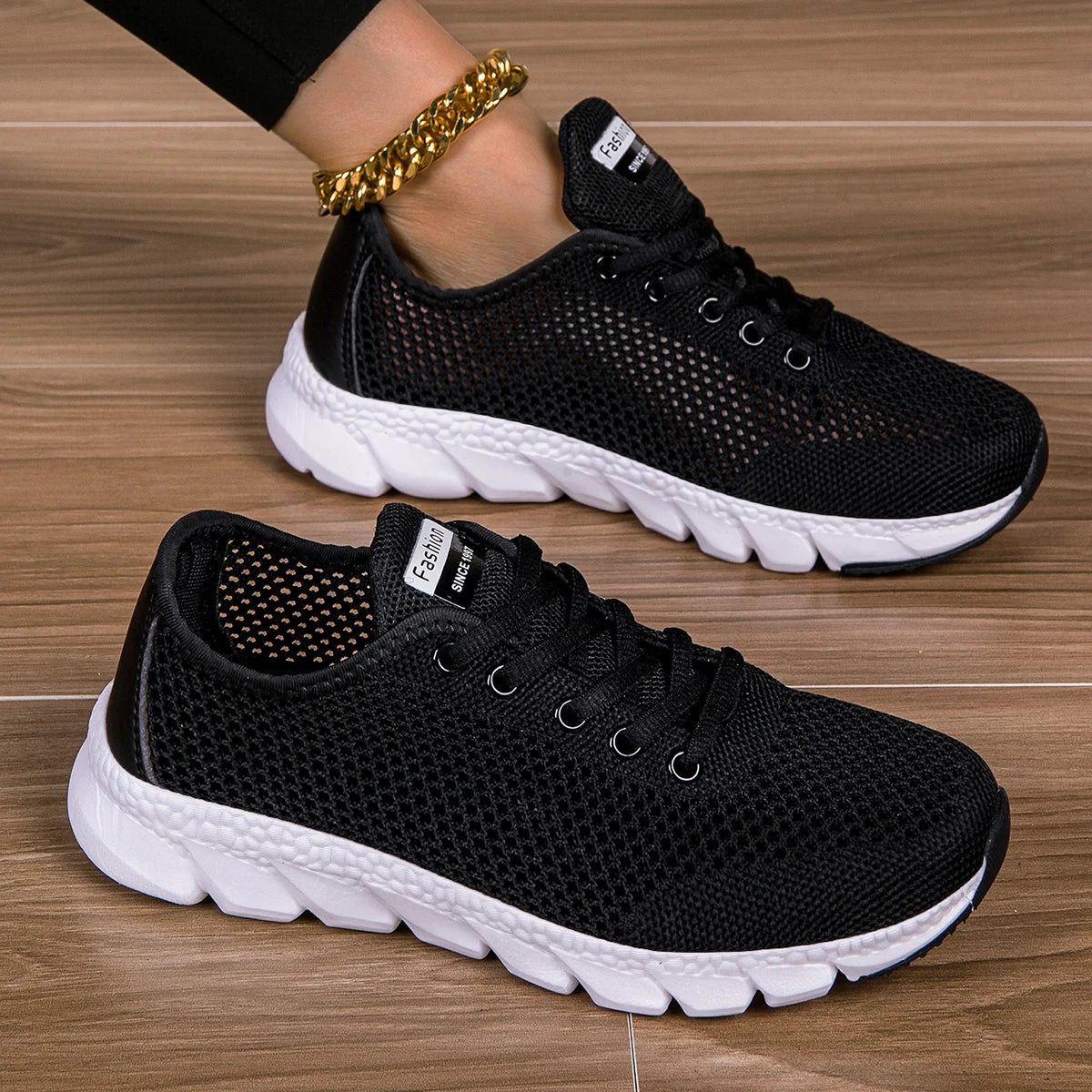 New cross-border large summer hollowed-out woven women's sports casual shoes