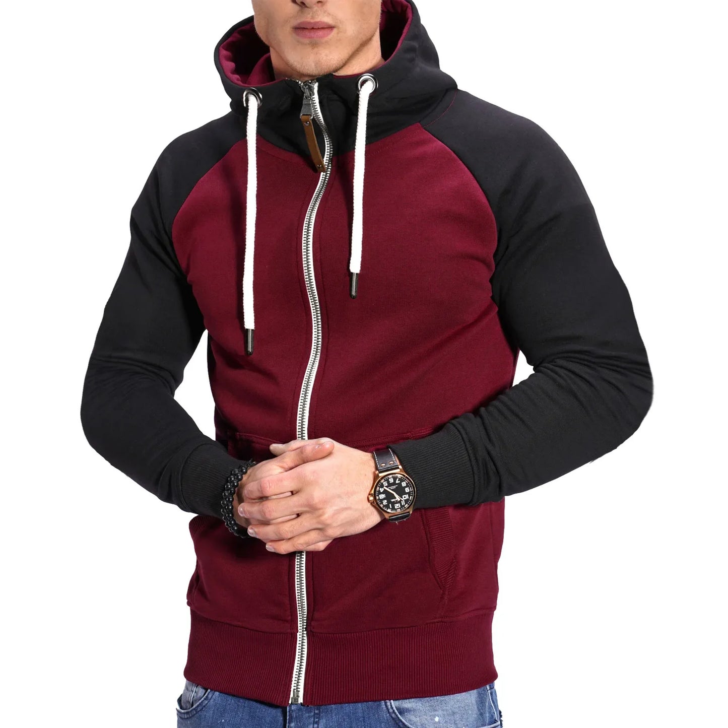 New High Quality Men's Streetwear, Colorful Headphone Graphic Print Fashion Cotton Soft Outdoor Sports Hoodie