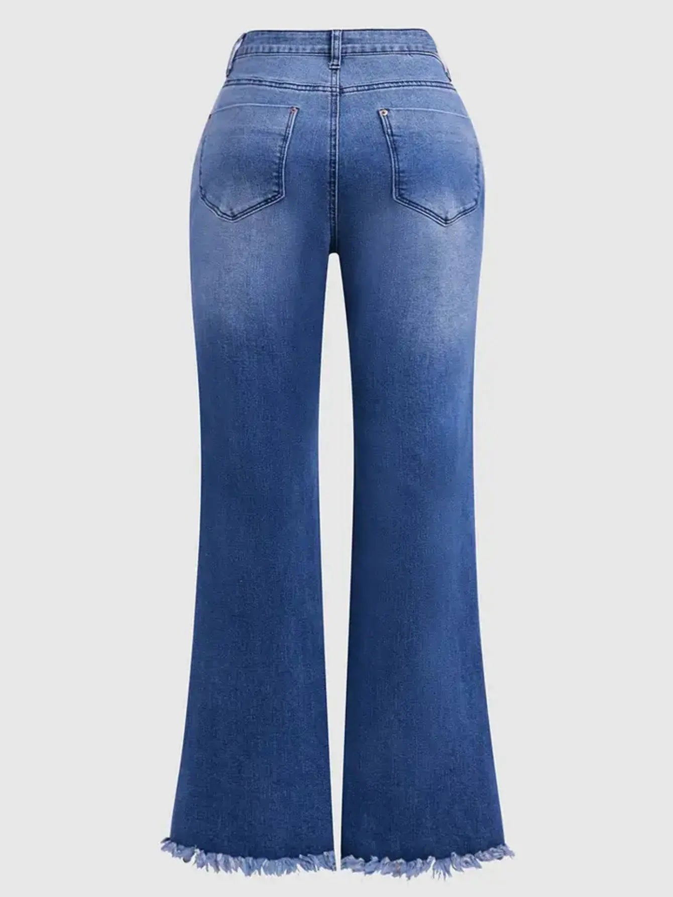 Elastic Embroidered Elegant Temperament Flared Jeans.Women's Four Seasons New Fashion Comfortable Slim-fit Mid-waist Jeans Women