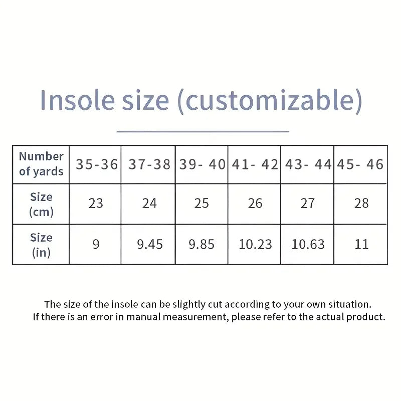 1 Pair Shock Absorption Comfortable Memory Foam Sport Insoles for Men Women Shoe Inserts Pad Soft Breathable Sneakers Running