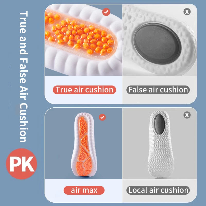 New Sport Latex Insole Cushion Comfortable Plantar Fasciitis Insoles for Feet Man Women Orthopedic Shoe Sole Running Accessories