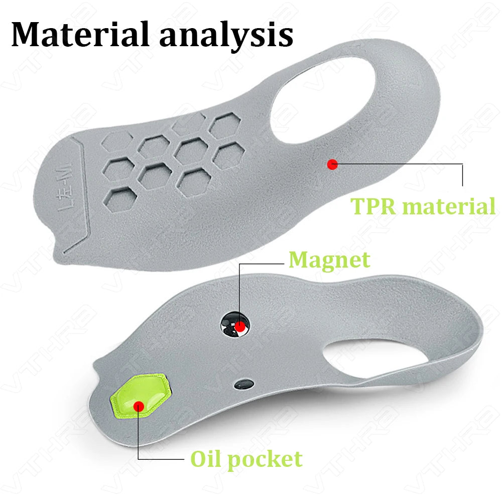 1 Pair Magnetic Orthopedic Insoles Orthotics Flat Sole Pads For Foot Health Shoes Insert Arch Support Pad For Feet Care Insoles