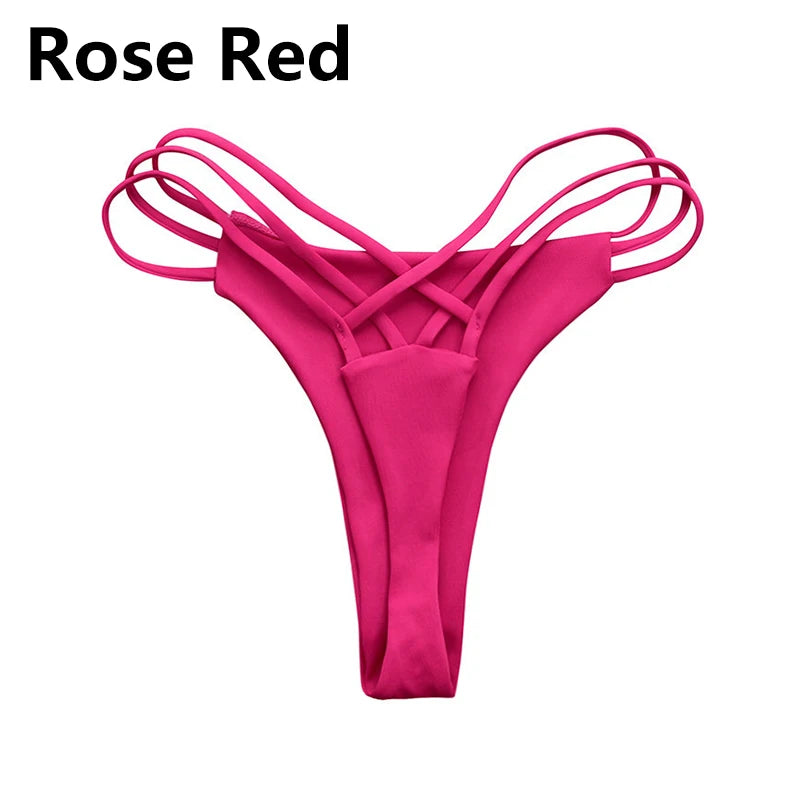 New Swimwear Women Swim Sexy Bikini Thong Swimwear Trunks V Swimsuit Swimwears Tankinis Set