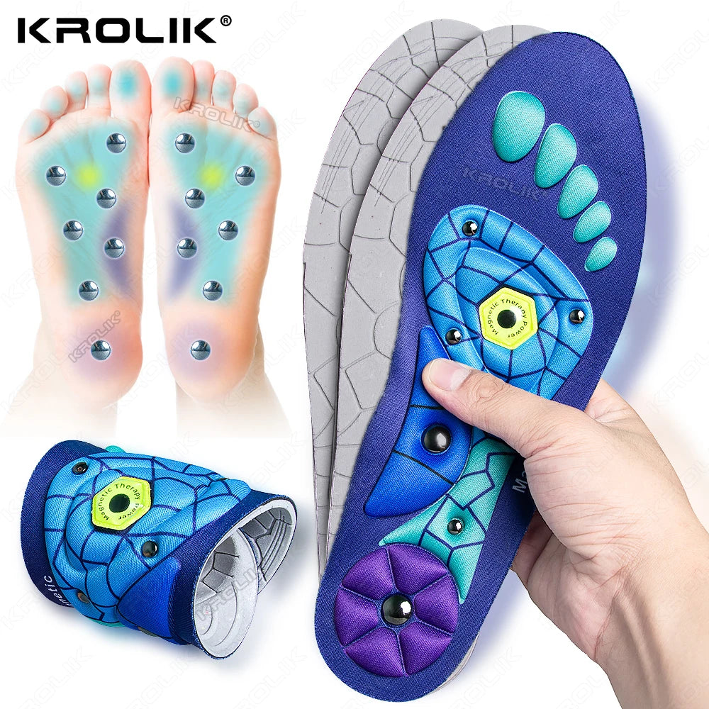 Magnetic Acupressure Arch Support Insoles Massage for Foot Pain Relief Magnetic Slimming Templates Improved Blood Circulation