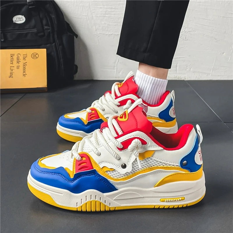 Trend Men's Shoes Outdoor Sneakers Lace-up Non Slip Running Shoes Couple Style Walking Shoes Breathable Tennis Shoe Plus Size 47