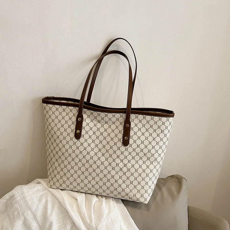 High End High-capacity Bag For Women, New Trendy Tote Bag, Versatile Commuting Texture Portable Shoulder Bag