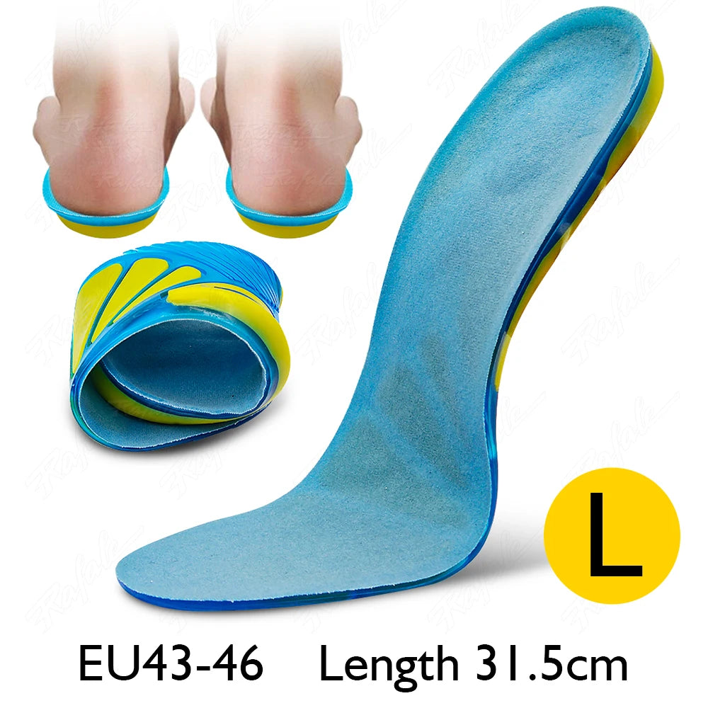 KROLIK Silicon Gel Insoles Absorption Pads Foot Care for Plantar Fasciitis Heel Spur Running Sport Insoles Outdoor Insoles