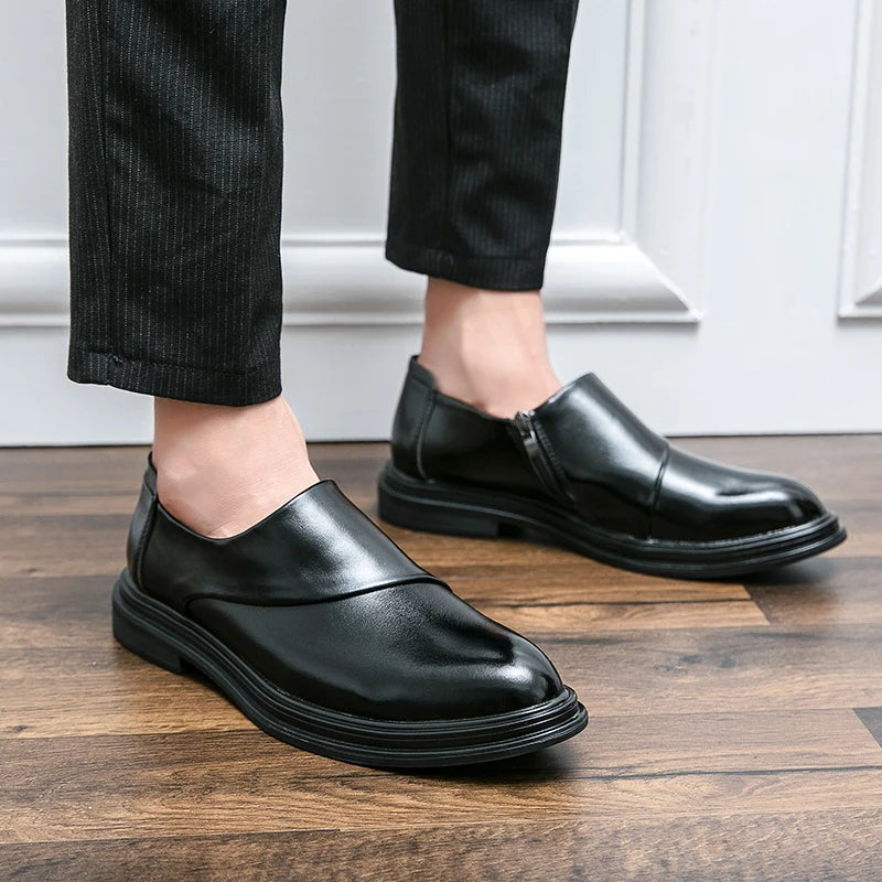 Fashion Men’s Dress Shoes High Quality Social Shoes Male Business Formal Shoes Men Loafers Leather Wedding Shoes For Man Classic