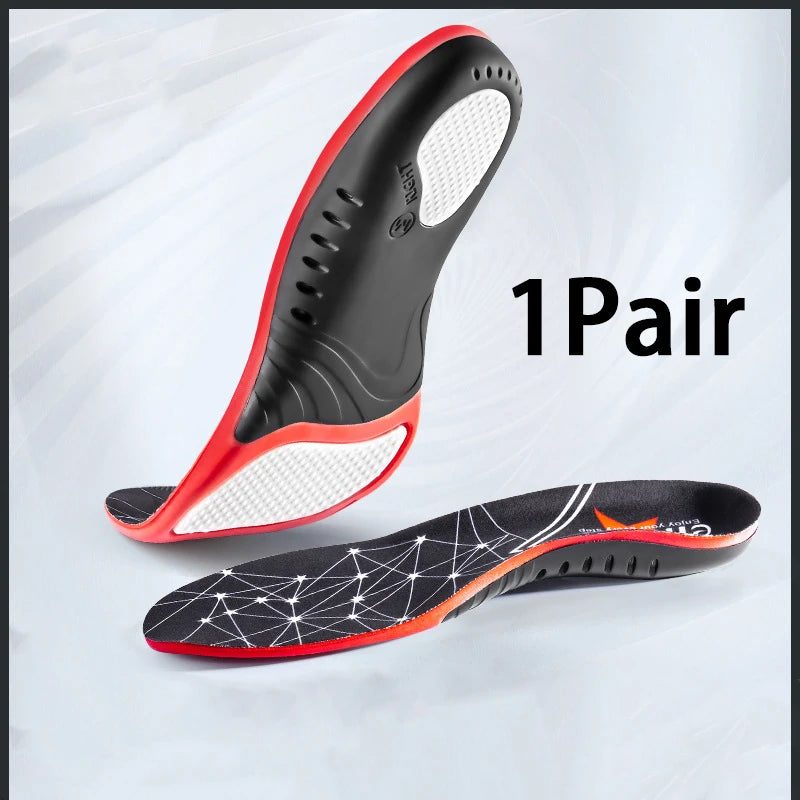1Pair Flat foot Orthopedic insoles men womenarch support sports insoles Silicone shock absorbing sole Plantar Fasciitis Insoles