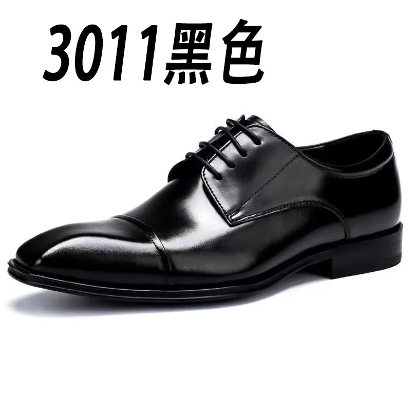 Business Formal Black Leather Shoes Men Fashion Casual Formal Shoes Classic Italian Formal Leather Casual Shoes