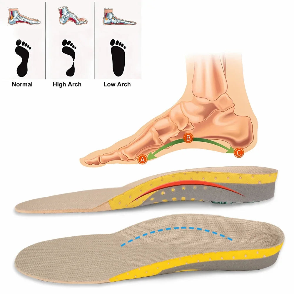Orthotic Gel Insoles Orthopedic Flat Foot Health Sole Pad for Shoes Insert Arch Support Pad for Plantar Fasciitis Unisex Insole