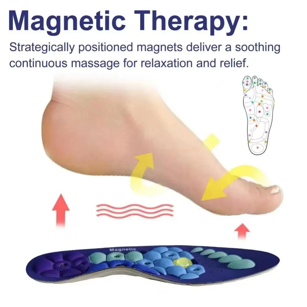 Magnetic Insoles Foot Acupressures Insoles Arch of the EVA Foot Orthopedic Sport Insoles Foot Training Reflexology for Men Women