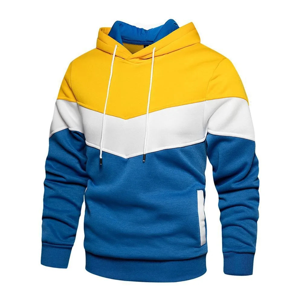 Fall/Winter Men's Fashionable Long-Sleeve Sports Hoodie with Zipper - Slim Fit Active Wear
