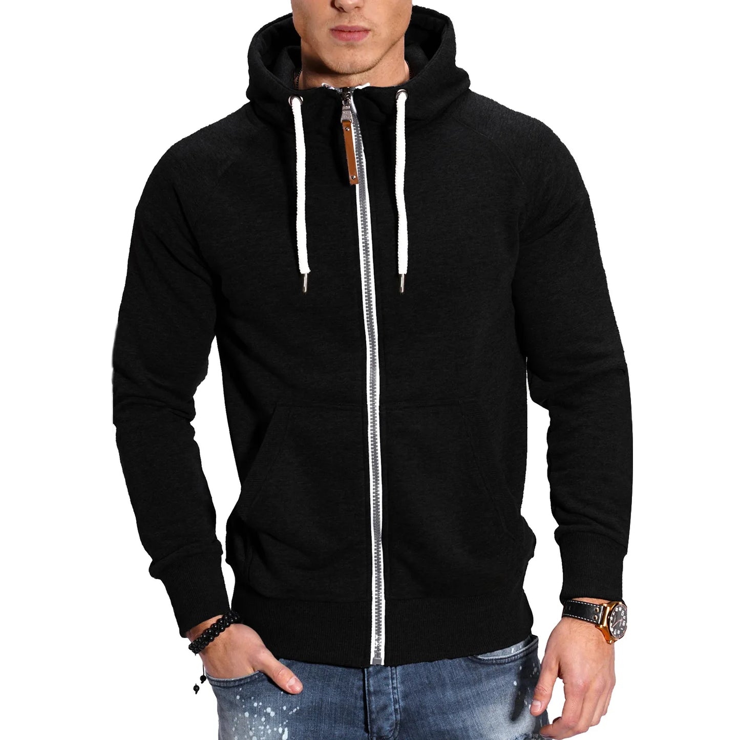 New High Quality Men's Streetwear, Colorful Headphone Graphic Print Fashion Cotton Soft Outdoor Sports Hoodie