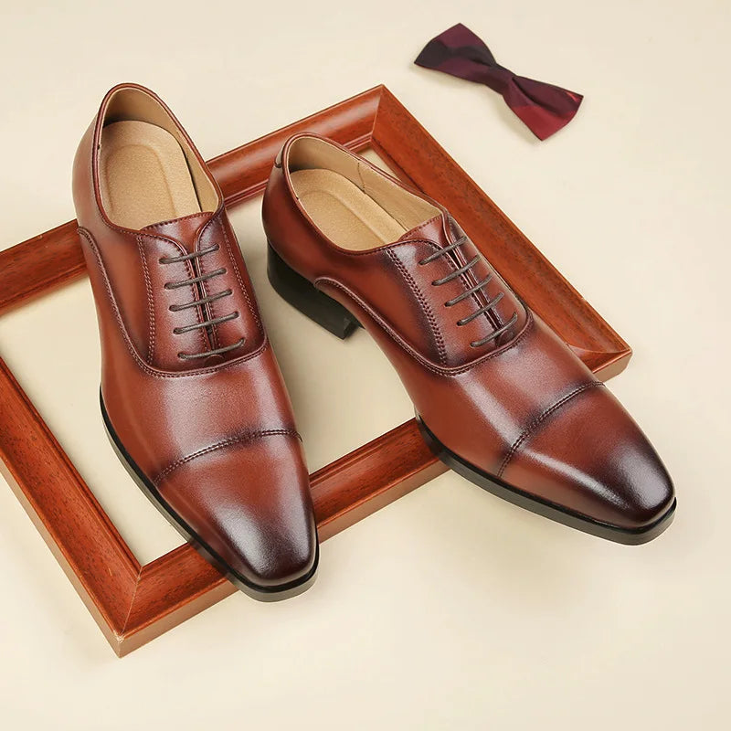 Quality Mens Dress Shoes Black Formal Social Shoes Male Business Wedding Derby for Man Luxury Oxford Loafers Zapatos De Hombre