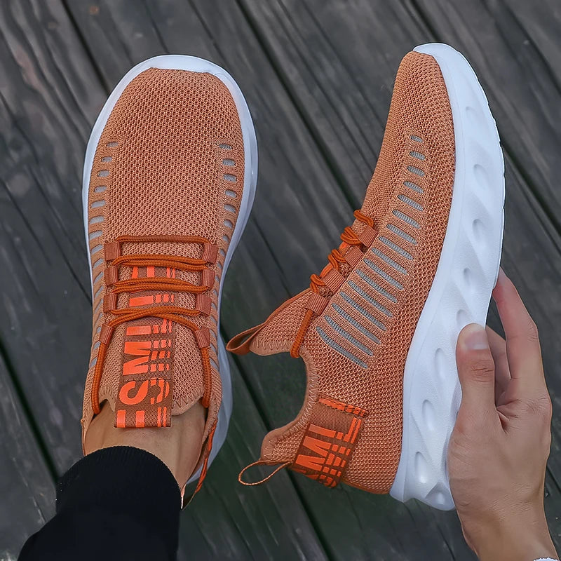 Men Ultra Lightweight Mesh Sneakers Breathable Quick Dry Fabric Stylish Hollow Out Design Sneakers Modern Casual Summer Footwear