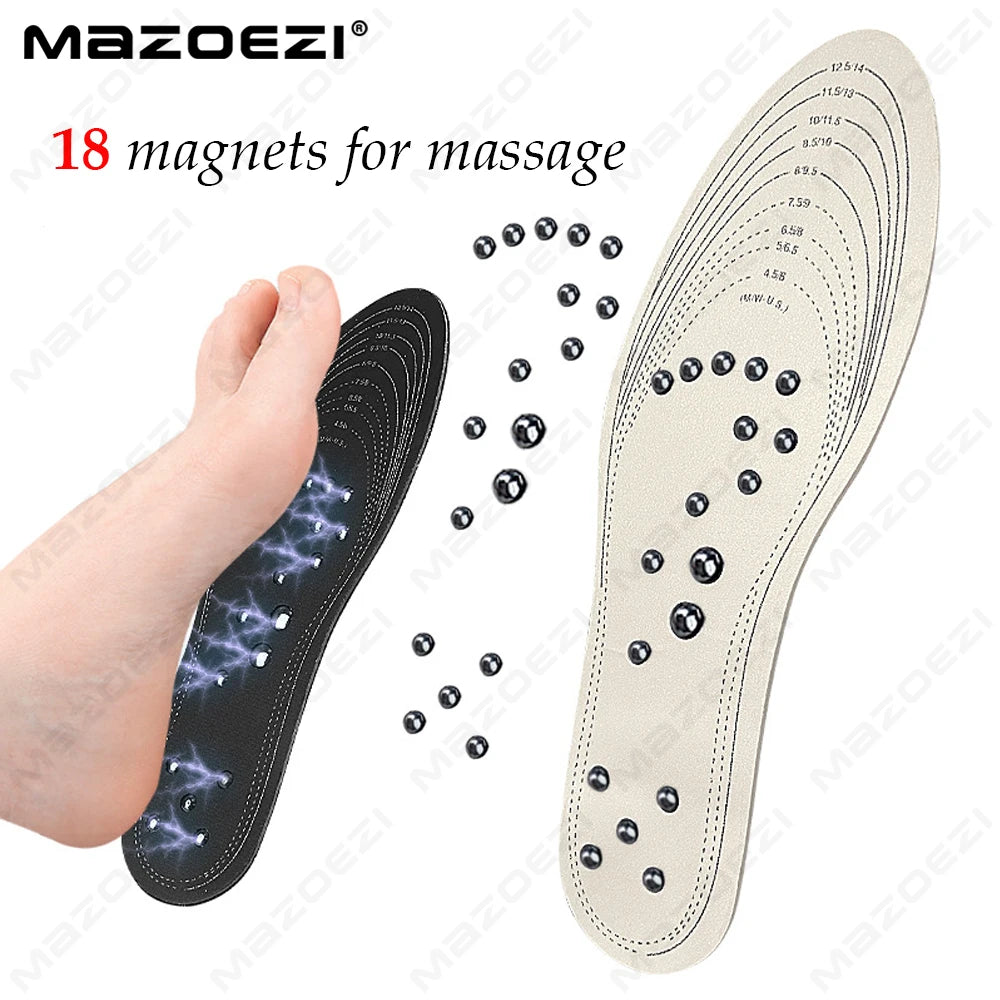 18 Magnets Magnetic Acupressure Massage Health Insoles Foot Therapy Reflexology Pains Relief Insoles for Women and Men Shoe Pads