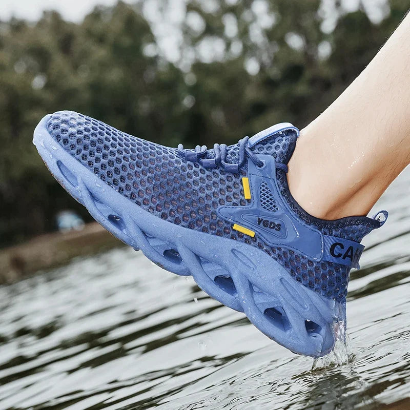 Men's Summer Mesh Sneakers - Breathable for Casual Outdoor Running Tennis Hiking & Luxury Platform Loafers Style