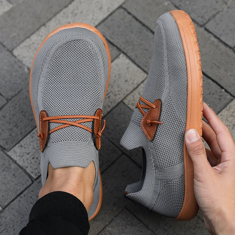 Men's Wide Toe Walking Sneakers Comfortable Lightweight Casual Running Sneakers 2025 Summer Non-Slip Minimalist Walking Shoes