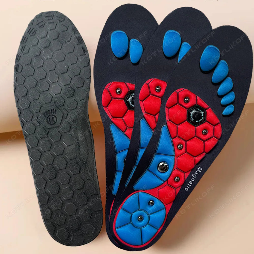 1 Pair Magnetic Therapy Foot Acupressure Insole Reflexology Pain Relief Health Massager Arch Support Shoes Soles Comfort Inserts