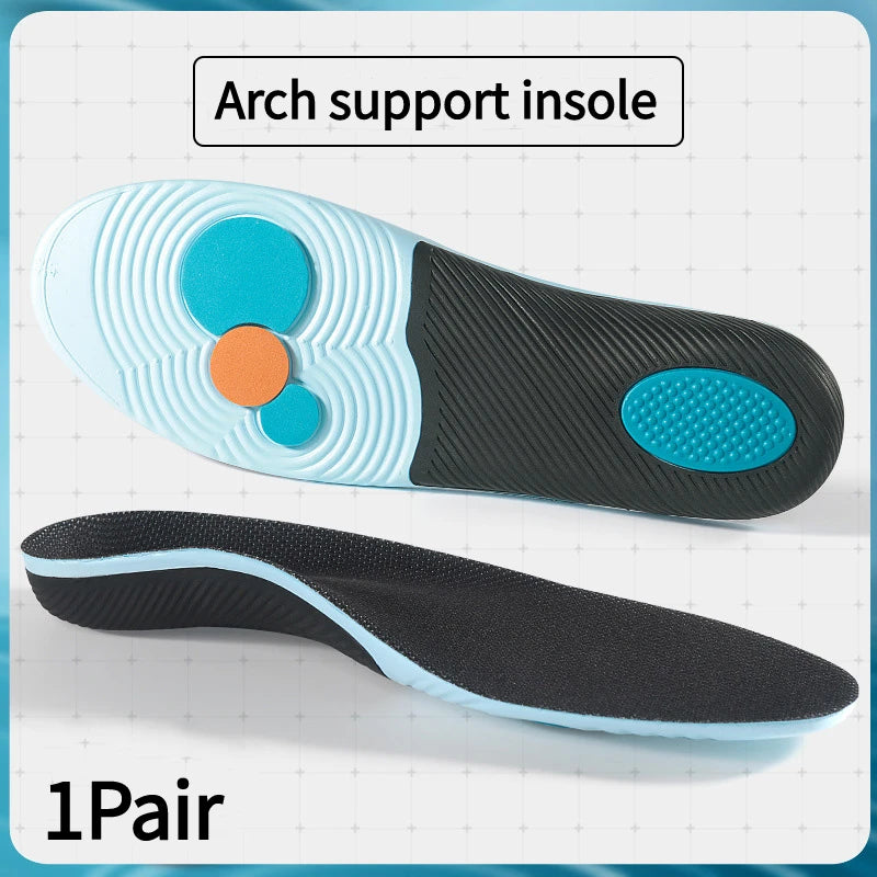 flat foot arch support Orthopedic insoles Plantar fasciitis insoles Elastic sports insoles Shock absorbing Sole unisex 1Pair