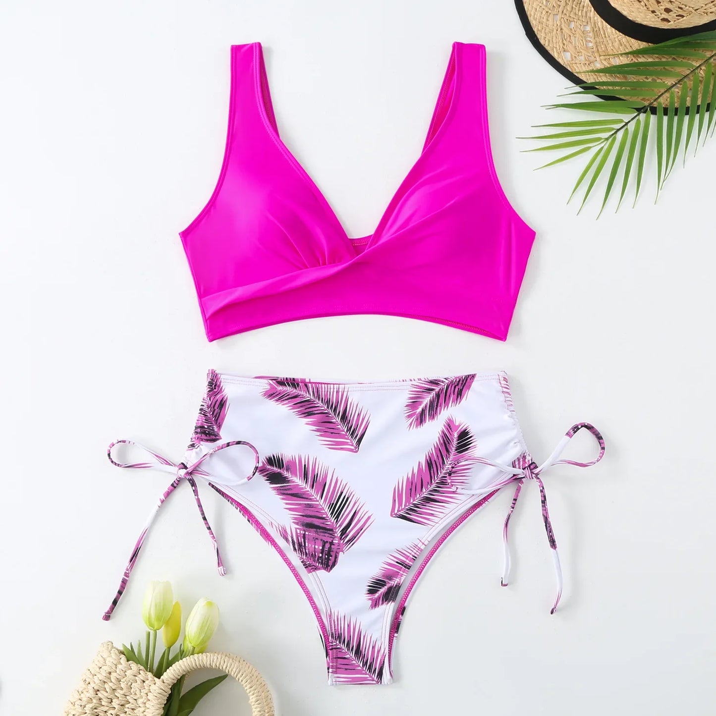 Swimsuit Women Trend Swimwear Female High Waisted Bikinis Sets Korean Swimming for Woman Bathing Suit Beachwear