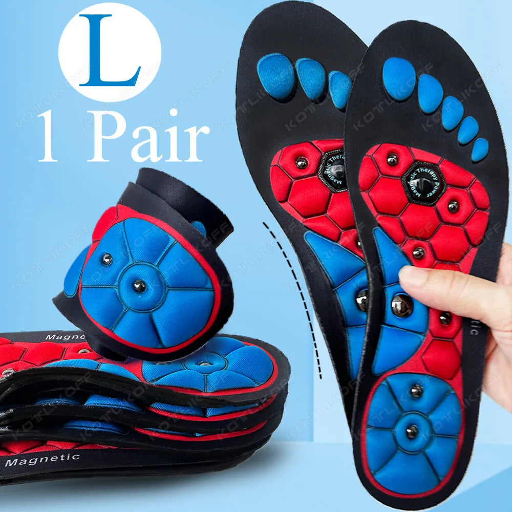1 Pair Magnetic Therapy Foot Acupressure Insole Reflexology Pain Relief Health Massager Arch Support Shoes Soles Comfort Inserts