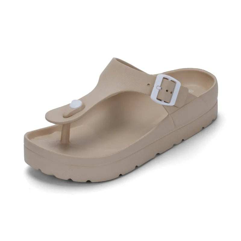 KIDMI New Women Flip-flops Sandals Outdoor EVA Waterproof Beach Sandals Thick Sole Cushioned Pool Shower Shoes Nonslip Sandals